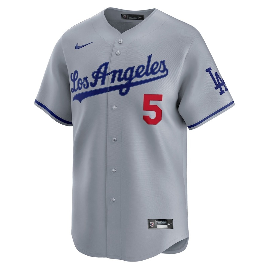 Men's Los Angeles Dodgers Freddie Freeman Nike Gray Alternate Elite Player Jersey - Puhuasuan