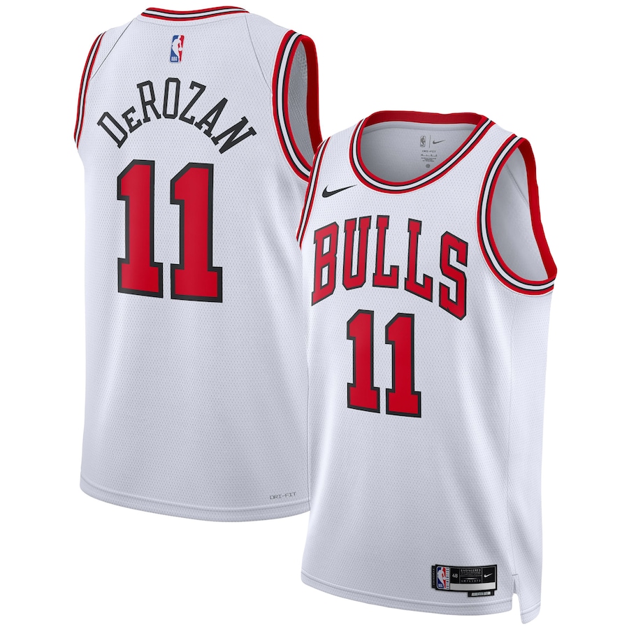 Unisex Chicago Bulls DeMar DeRozan Nike White Swingman Jersey - Association Edition - Puhuasuan