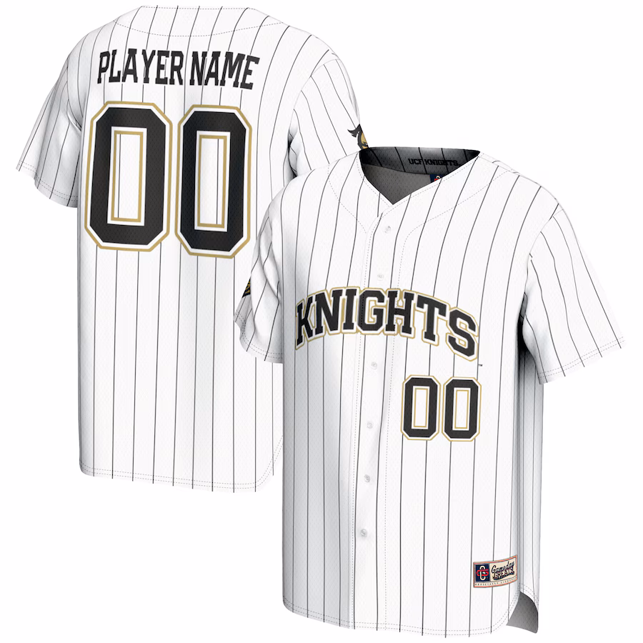 UCF Knights GameDay Greats NIL Pick-A-Player Lightweight Baseball Jersey - White - Puhuasuan