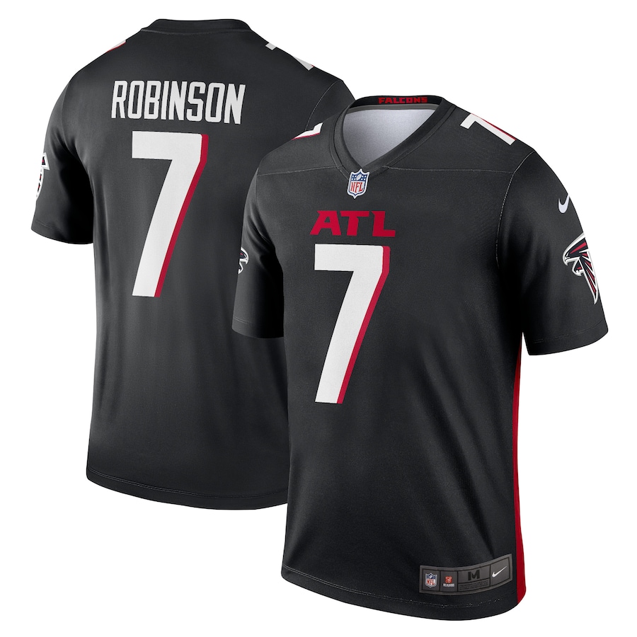 Men's Atlanta Falcons Bijan Robinson Nike Black Team Legend Jersey - Puhuasuan