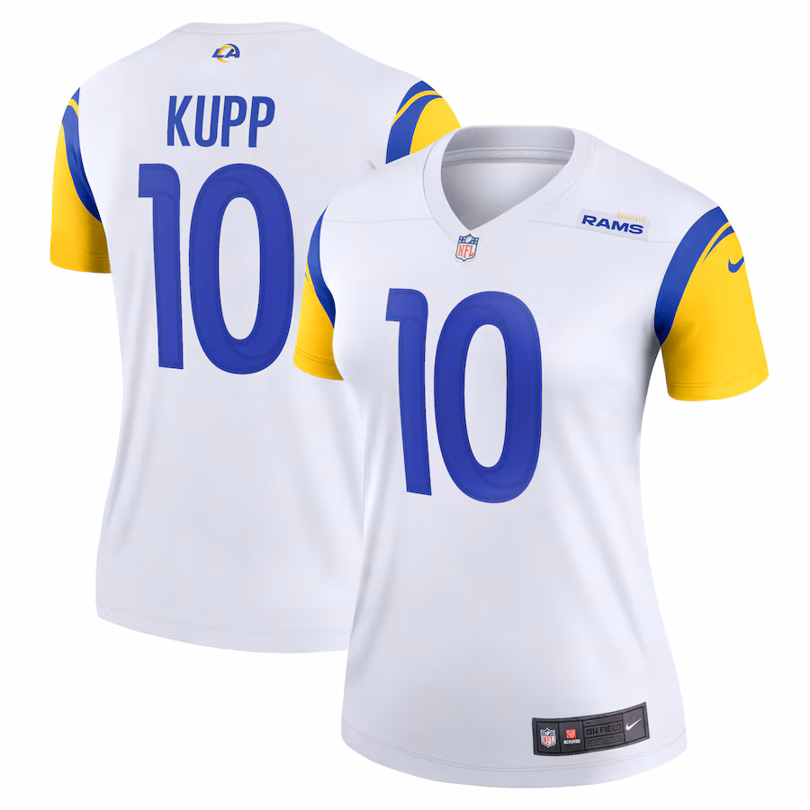 Women's Los Angeles Rams Cooper Kupp Nike White Alternate Legend Player Performance Top - Puhuasuan