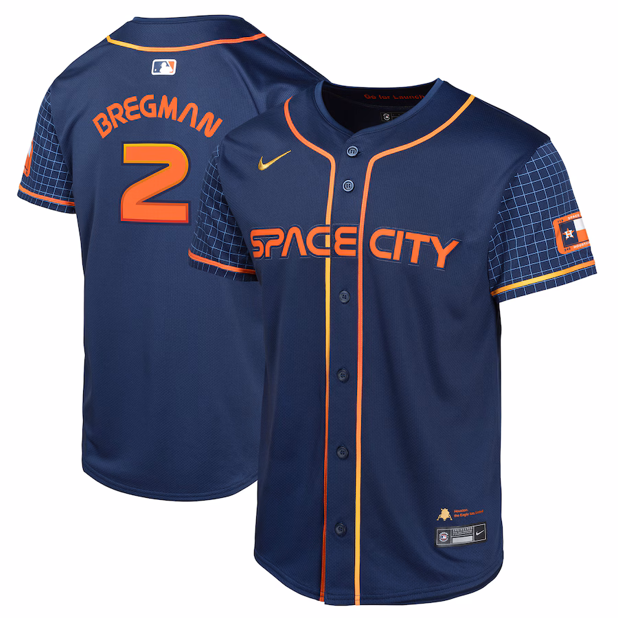Youth Houston Astros Alex Bregman Nike Navy City Connect Limited Player Jersey - Puhuasuan