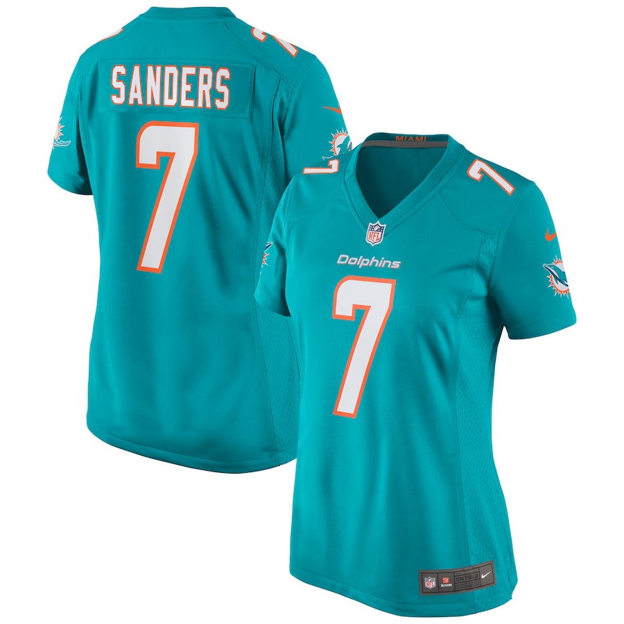 Women's Miami Dolphins Jason Sanders Nike Aqua Game Jersey - Puhuasuan