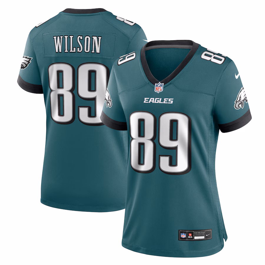 Women's Philadelphia Eagles Johnny Wilson Nike Midnight Green Team Game Jersey - Puhuasuan