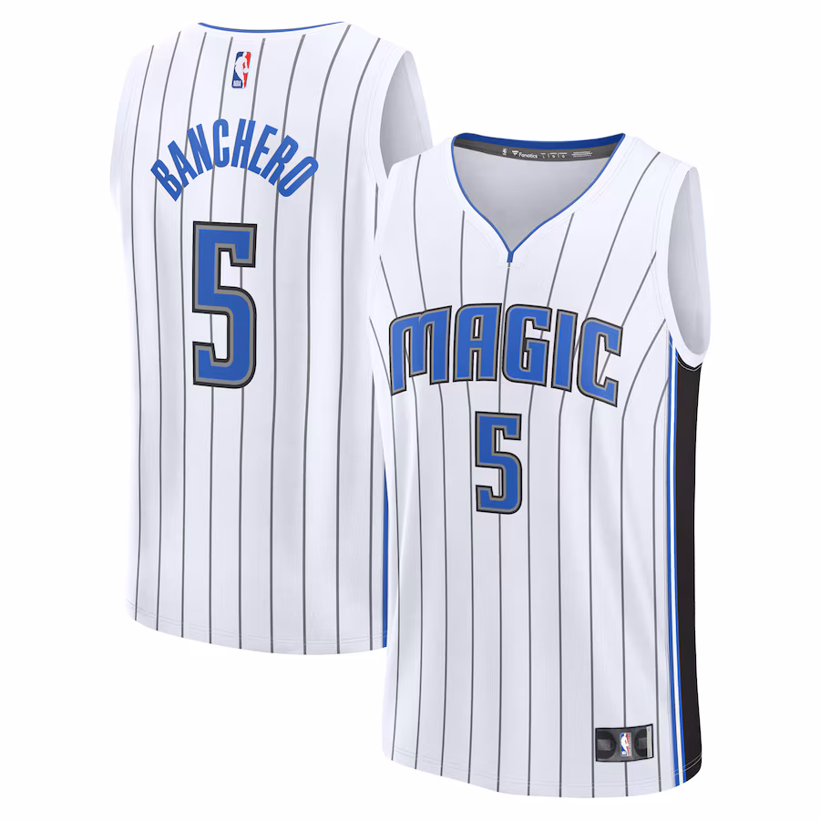 Youth Orlando Magic Paolo Banchero Fanatics White Fast Break Replica Player Jersey - Association Edition - Puhuasuan