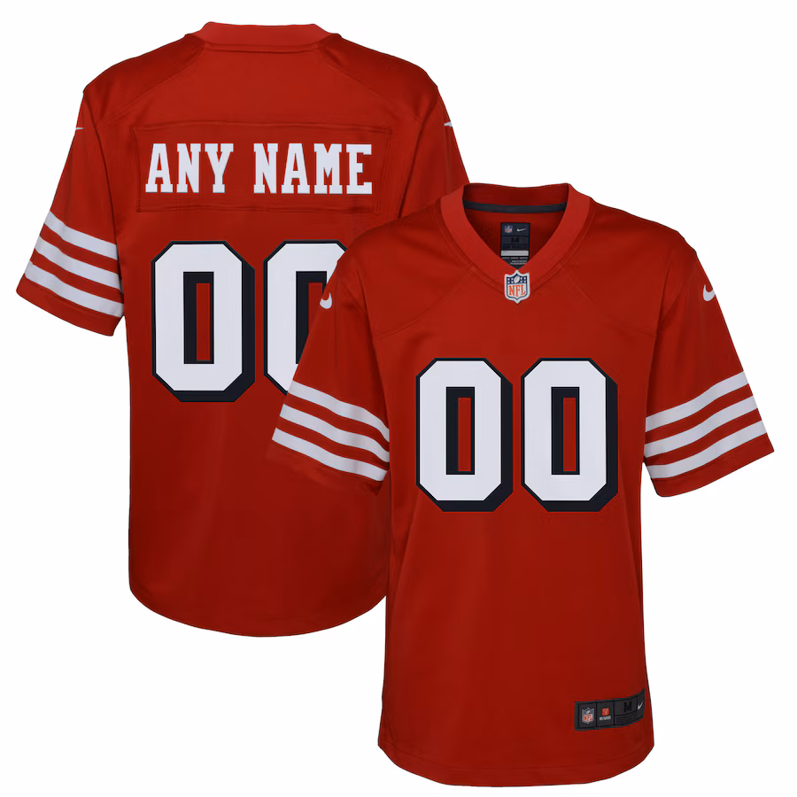 Youth San Francisco 49ers Nike Scarlet Alternate Custom Game Jersey - Puhuasuan