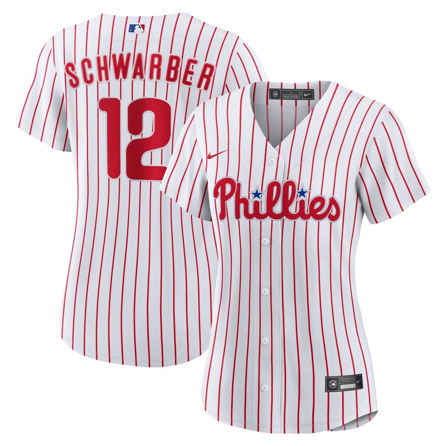 Women's Philadelphia Phillies Kyle Schwarber Nike White Home Replica Jersey - Puhuasuan