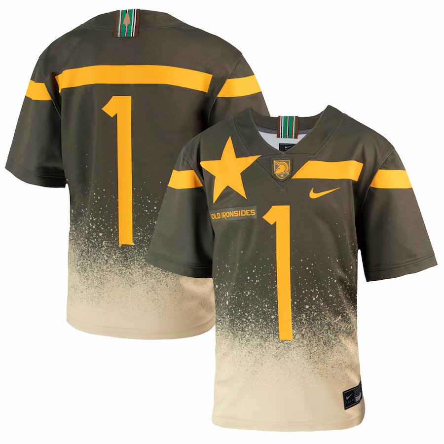 #19 Army Black Knights Nike Youth 1st Armored Division Old Ironsides Untouchable Football Jersey - Olive - Puhuasuan