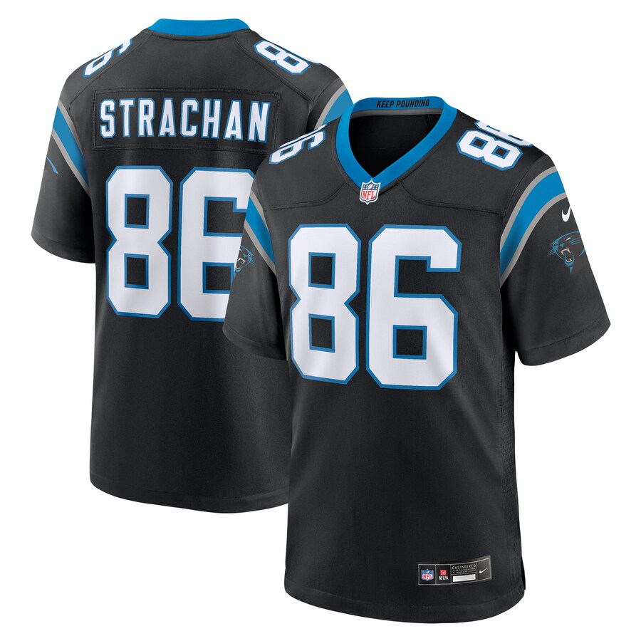 Men's Carolina Panthers Mike Strachan Nike  Black  Game Jersey - Puhuasuan