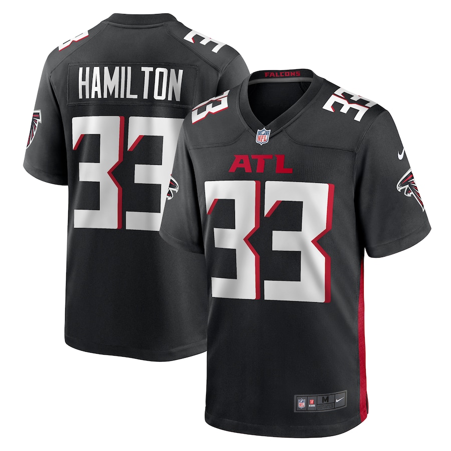 Men's Atlanta Falcons Antonio Hamilton Nike  Black Game Jersey - Puhuasuan