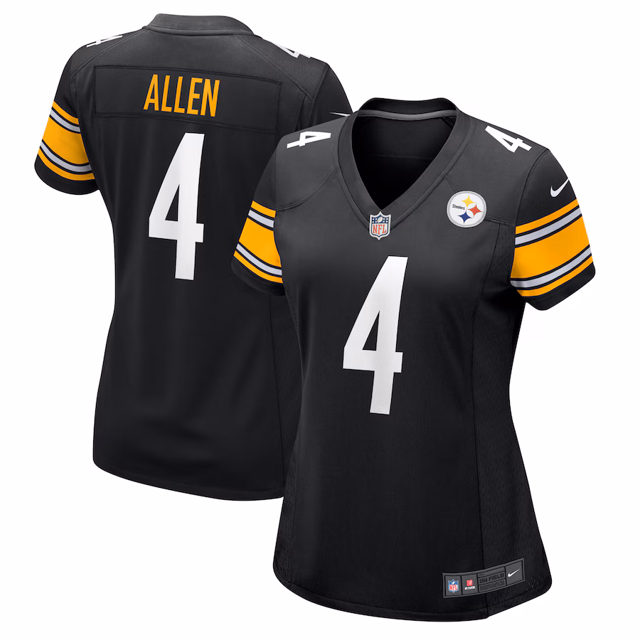Women's Pittsburgh Steelers Kyle Allen Nike Black Game Jersey - Puhuasuan
