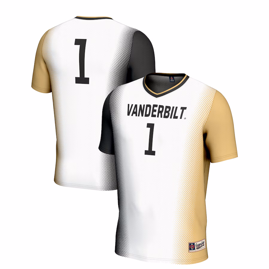 Youth GameDay Greats White #1 Vanderbilt Commodores  Lightweight Women's Soccer Jersey - Puhuasuan