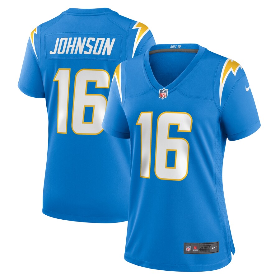 Women's Los Angeles Chargers Tyler Johnson Nike  Powder Blue Team Game Jersey - Puhuasuan