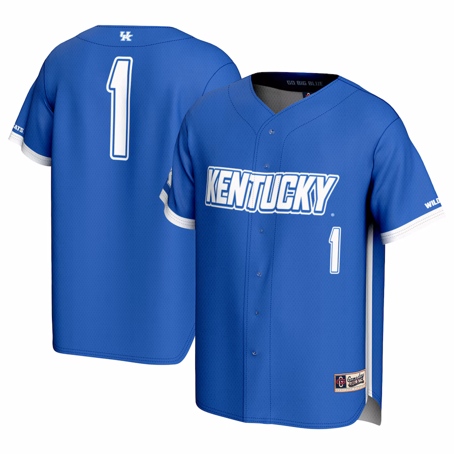 Youth GameDay Greats #1 Royal Kentucky Wildcats Lightweight Baseball Jersey - Puhuasuan