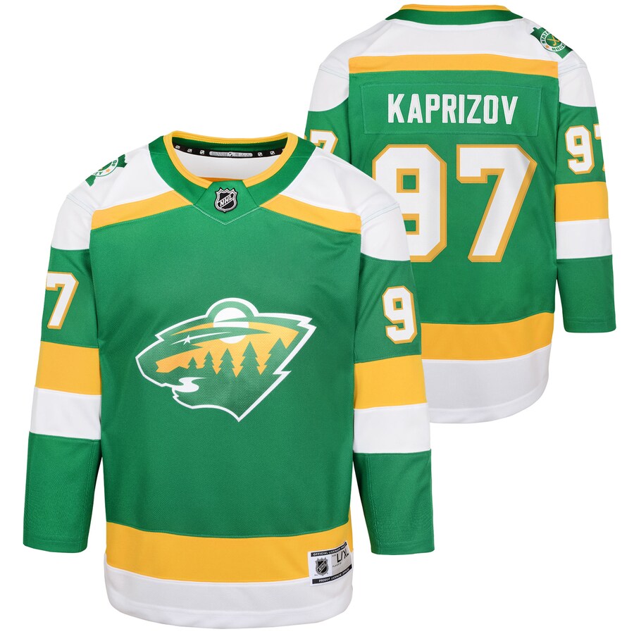 Youth Minnesota Wild Kirill Kaprizov Green 2023/24 Alternate Premier Player Jersey - Puhuasuan