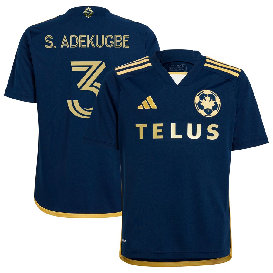 Youth Vancouver Whitecaps FC Samuel Adekugbe adidas Navy 2024 The 50 Replica Player Jersey - Puhuasuan
