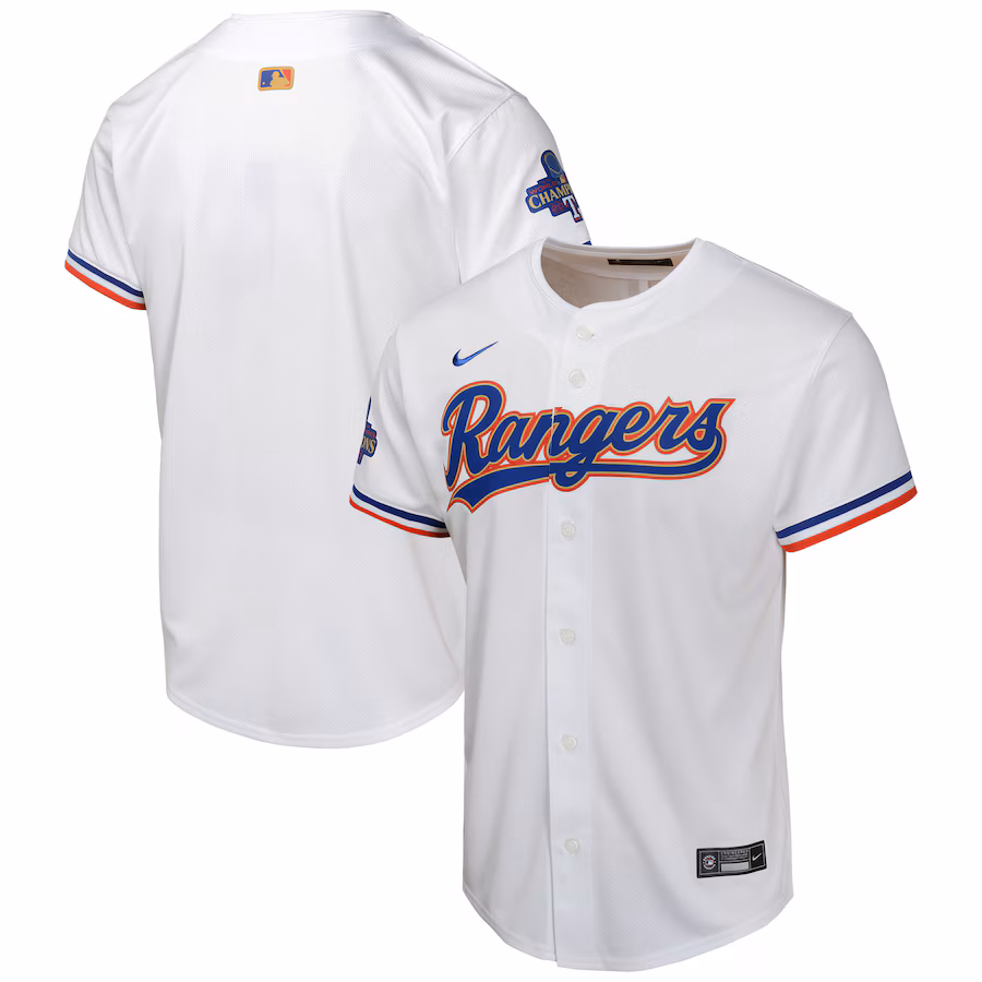 Youth Texas Rangers  Nike White 2024 Gold Collection Limited Jersey - Puhuasuan