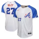 Youth Atlanta Braves Austin Riley Nike White City Connect Limited Player Jersey - Puhuasuan