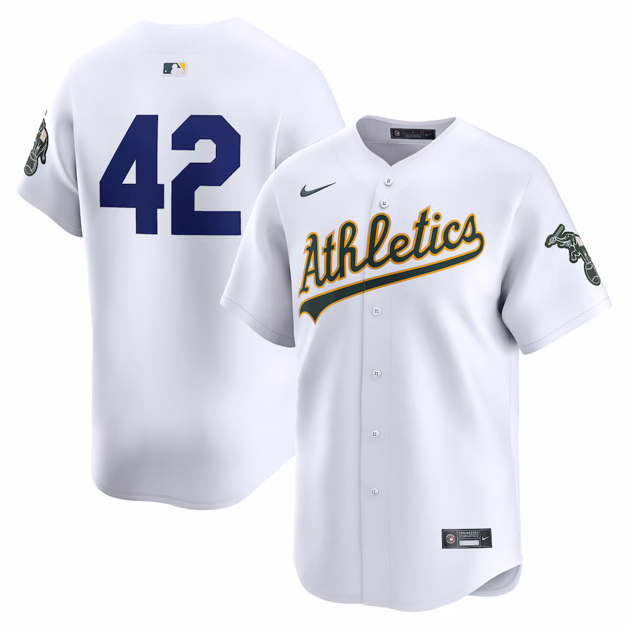 Men's Oakland Athletics  Nike White 2024 Jackie Robinson Day Home Limited Jersey - Puhuasuan