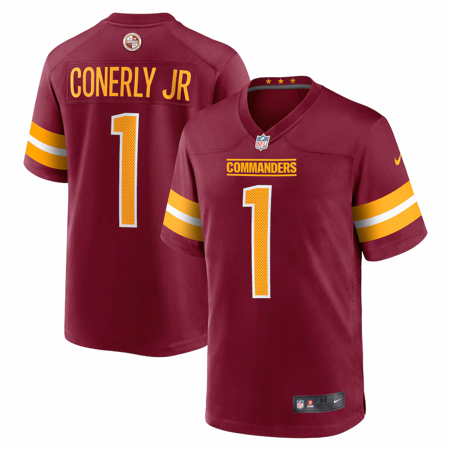 Men's Washington Commanders Josh Conerly Jr. Nike Burgundy 2025 NFL Draft First Round Pick  Game Jersey - Puhuasuan