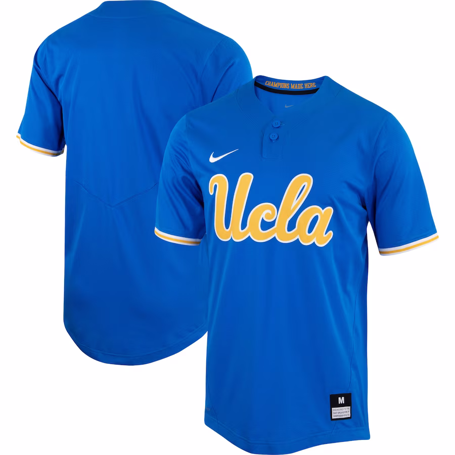UCLA Bruins Nike Unisex Two-Button Replica Softball Jersey - Blue - Puhuasuan
