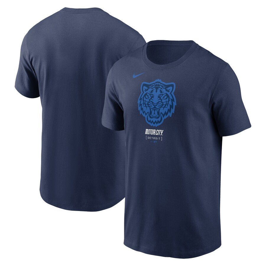 Men's Detroit Tigers Nike Navy 2024 City Connect Large Logo T-Shirt - Puhuasuan