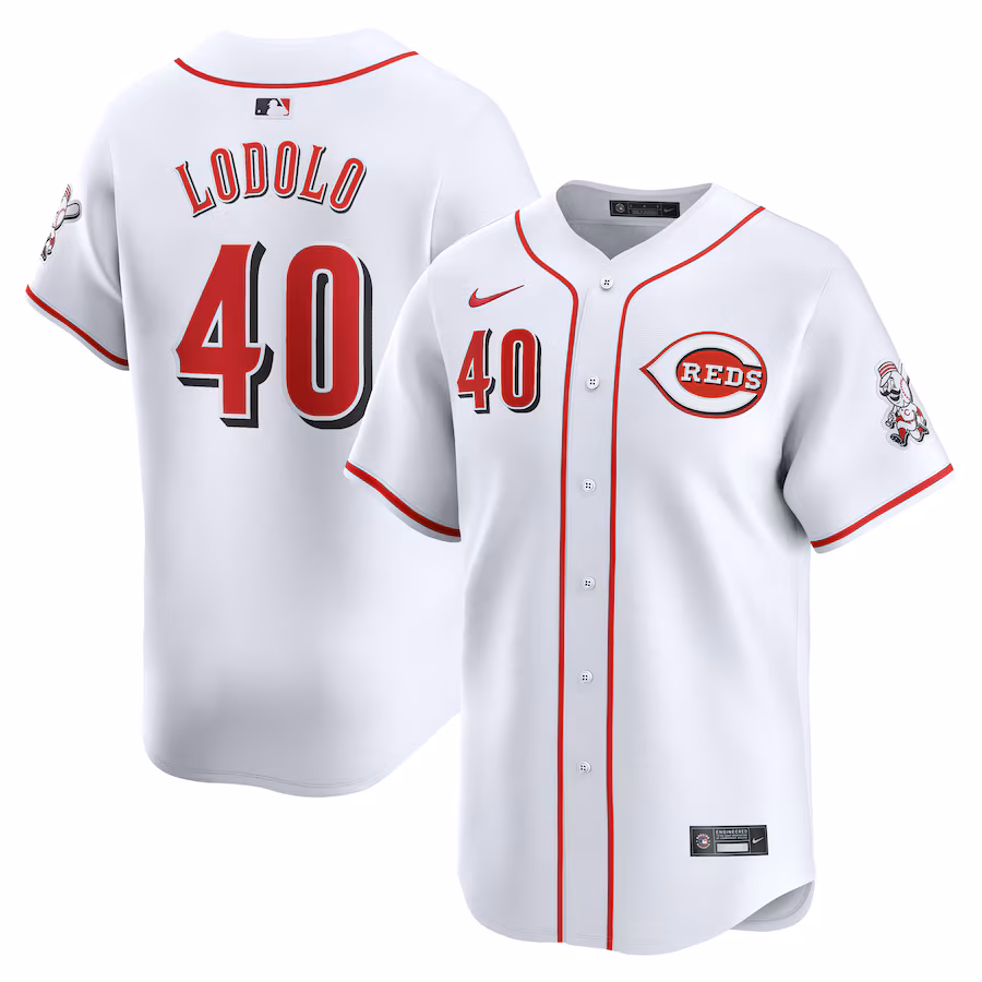 Men's Cincinnati Reds Nick Lodolo Nike White Home Limited Player Jersey - Puhuasuan