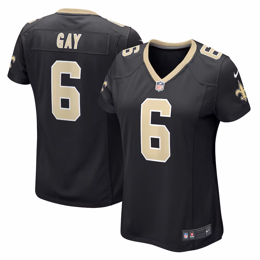 Women's New Orleans Saints Willie Gay Nike Black Game Jersey - Puhuasuan