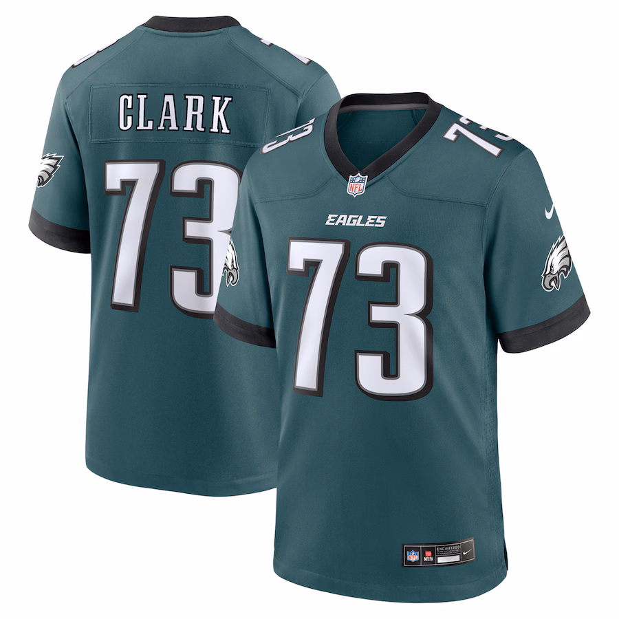 Men's Philadelphia Eagles Le'Raven Clark Nike Midnight Green Team Game Jersey - Puhuasuan