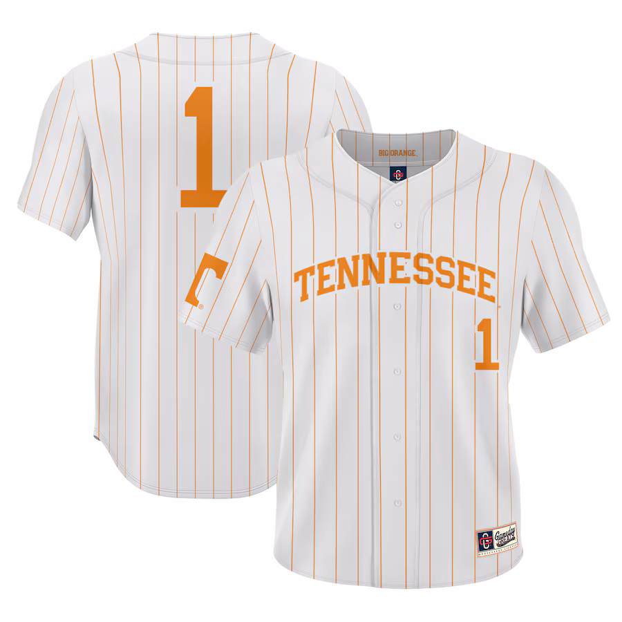 Youth GameDay Greats #1 White Tennessee Volunteers Lightweight Baseball Jersey - Puhuasuan
