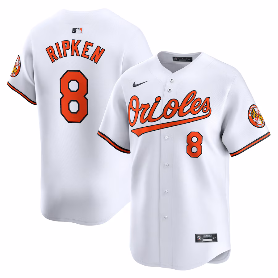 Men's Baltimore Orioles Cal Ripken Jr. Nike White Home Limited Player Jersey - Puhuasuan