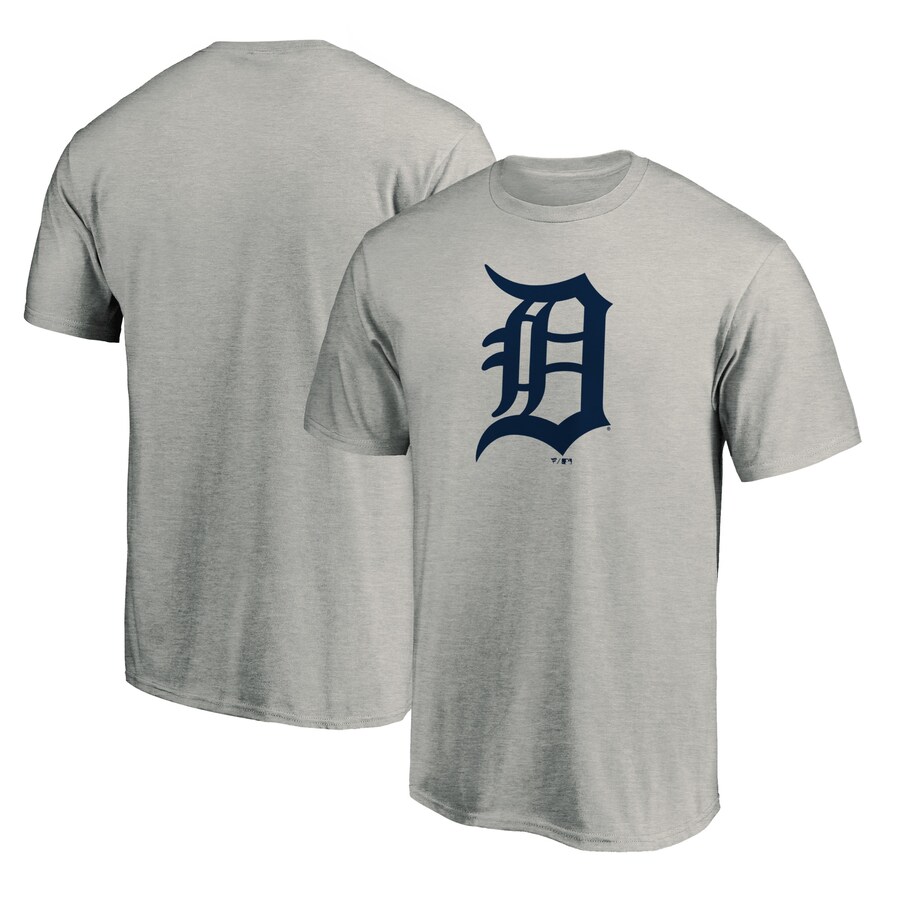 Men's Detroit Tigers Heathered Gray Official Team Logo T-Shirt - Puhuasuan