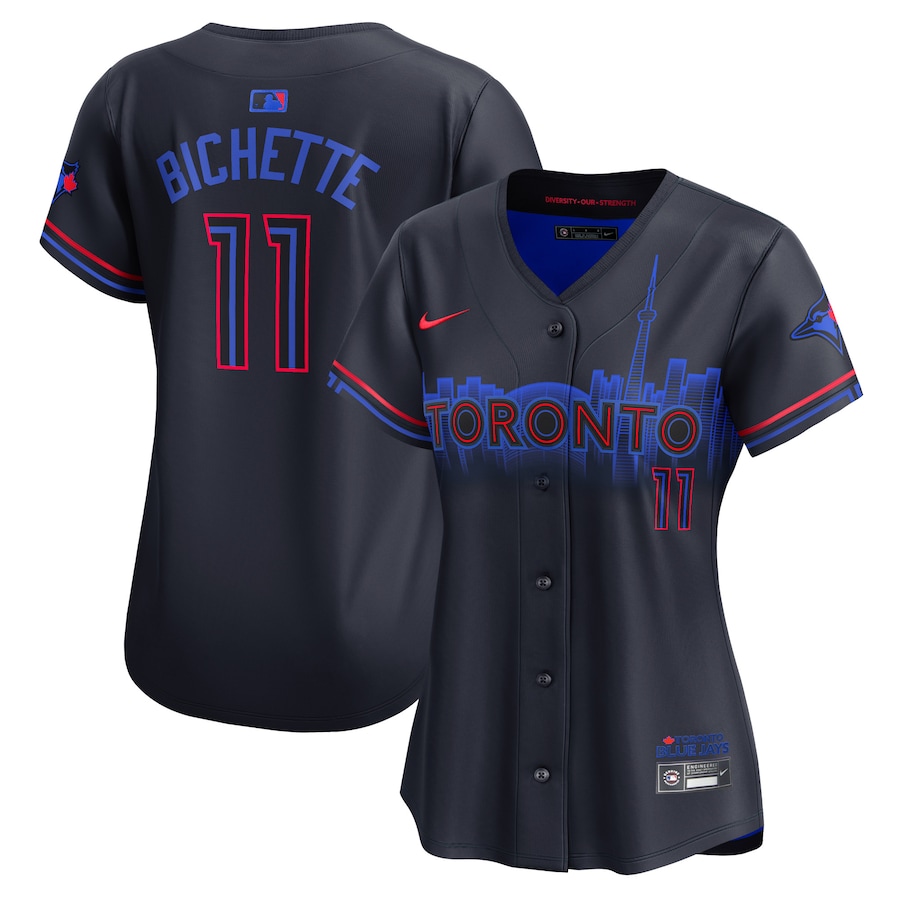 Women's Toronto Blue Jays Bo Bichette Nike Navy 2024 City Connect Limited Player Jersey - Puhuasuan