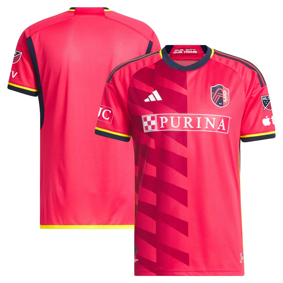Men's St. Louis City SC adidas Red 2023 CITY Kit Authentic Jersey - Puhuasuan