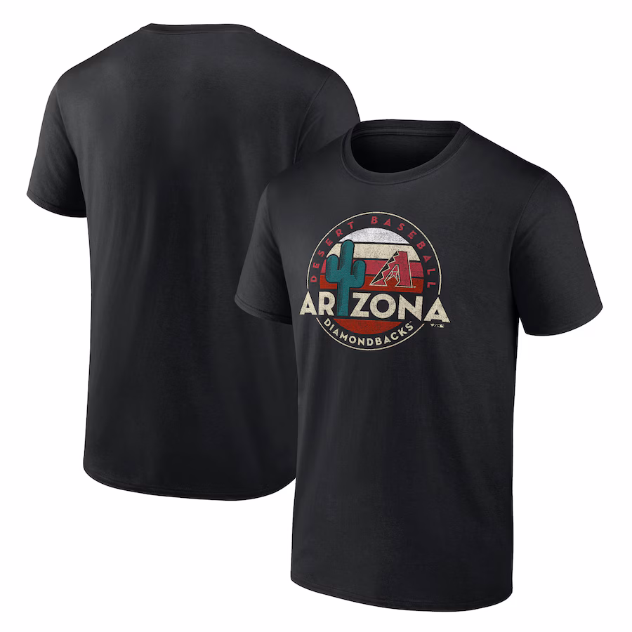 Men's Arizona Diamondbacks Black Hometown Desert Baseball T-Shirt - Puhuasuan