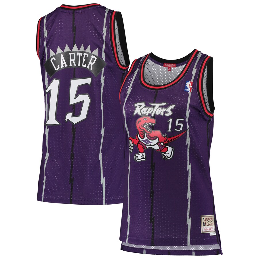 Women's Toronto Raptors Vince Carter Mitchell & Ness Purple 1998/99 Hardwood Classics Swingman Jersey - Puhuasuan