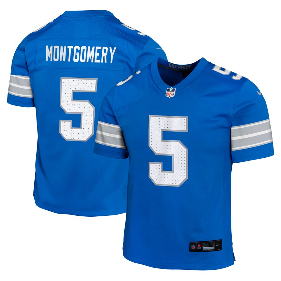 Youth Detroit Lions David Montgomery Nike Blue Game Jersey - Puhuasuan