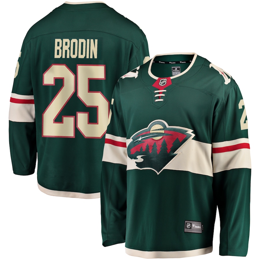 Men's Minnesota Wild Jonas Brodin Fanatics Green Breakaway Jersey - Puhuasuan