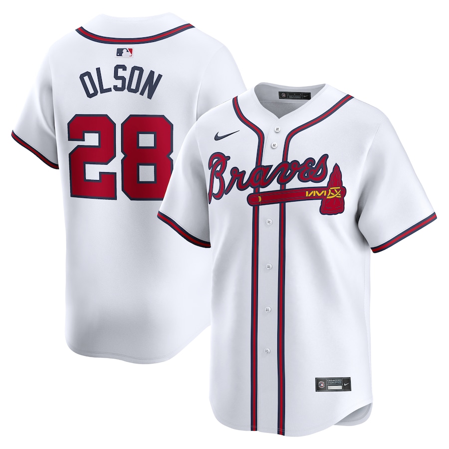 Youth Atlanta Braves Matt Olson Nike White Home Limited Player Jersey - Puhuasuan