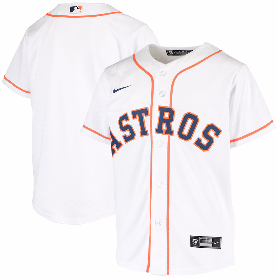 Youth Houston Astros Nike White Home Replica Team Jersey - Puhuasuan