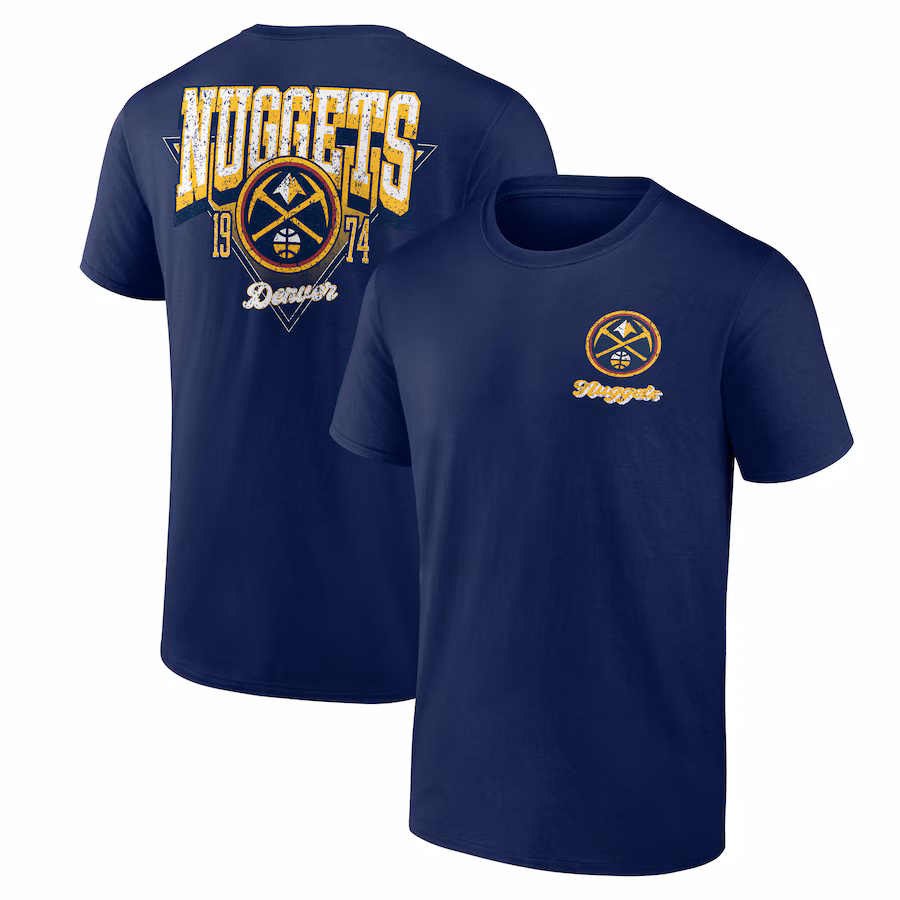 Men's Denver Nuggets Navy Never Over T-Shirt - Puhuasuan