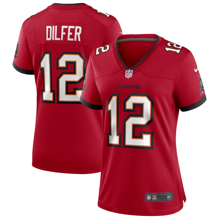 Women's Tampa Bay Buccaneers Trent Dilfer Nike Red Game Retired Player Jersey - Puhuasuan