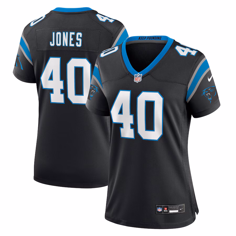 Women's Carolina Panthers Deion Jones Nike  Black  Game Jersey - Puhuasuan