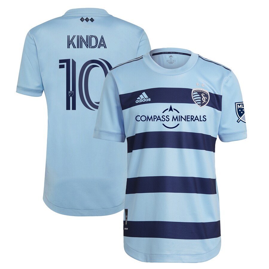 Men's Sporting Kansas City Gadi Kinda adidas Light Blue 2021 Primary Authentic Player Jersey - Puhuasuan