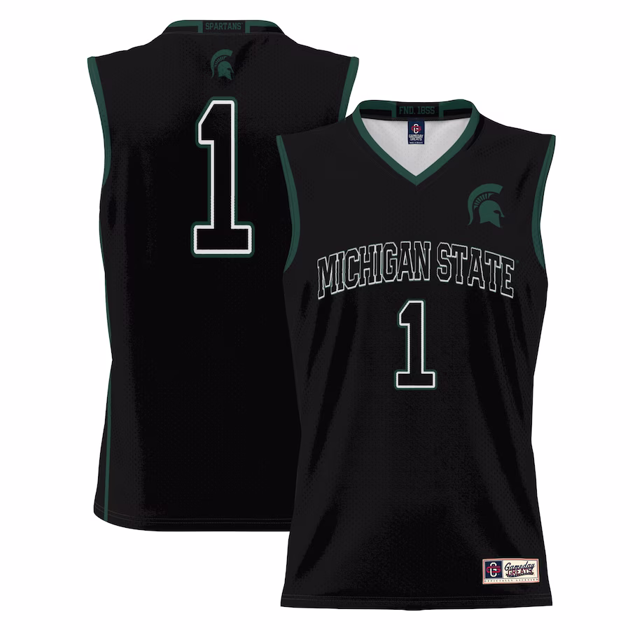 #1 Michigan State Spartans GameDay Greats Youth Lightweight Basketball Jersey - Black - Puhuasuan