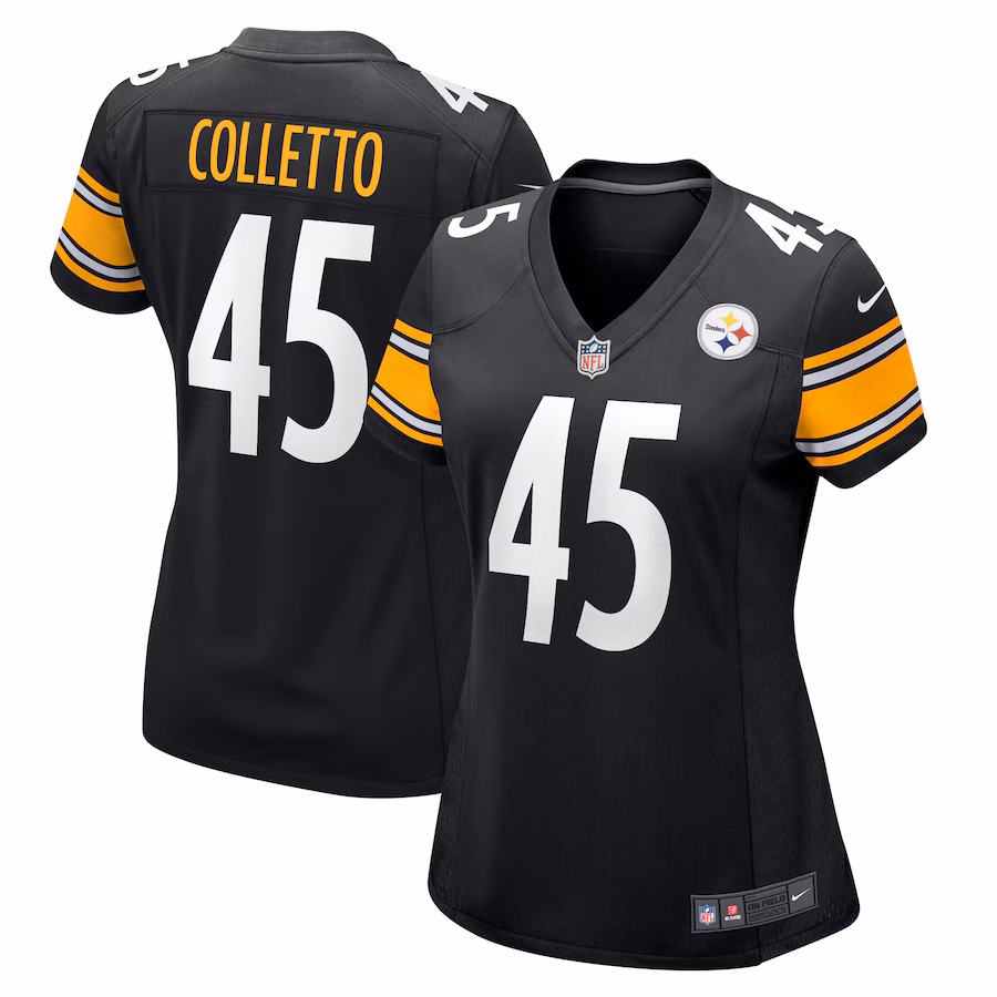 Women's Pittsburgh Steelers Jack Colletto Nike  Black  Game Jersey - Puhuasuan