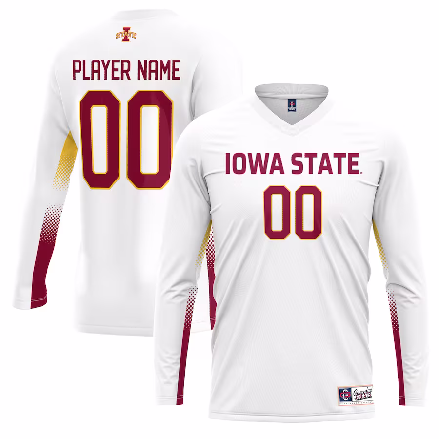 Iowa State Cyclones GameDay Greats Youth NIL Lightweight Volleyball Jersey - White - Puhuasuan