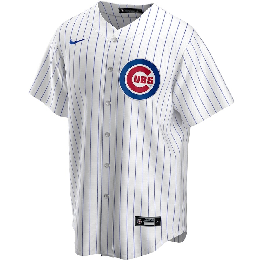 Men's Chicago Cubs Nike White Home Replica Custom Jersey - Puhuasuan