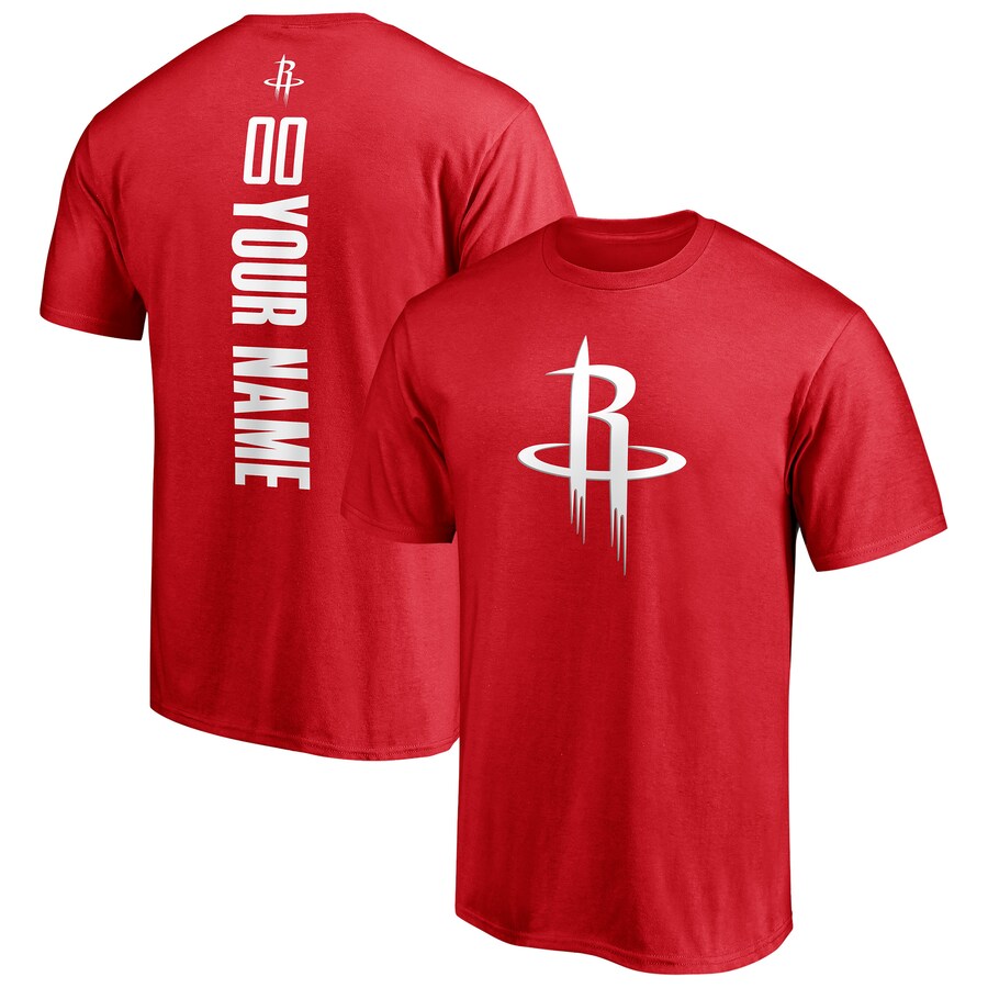 Men's Houston Rockets Red Playmaker Personalized Name & Number T-Shirt - Puhuasuan