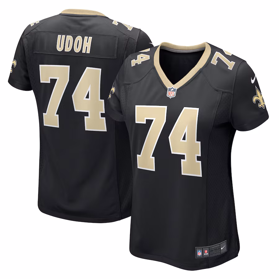 Women's New Orleans Saints Olisaemeka Udoh Nike Black Game Jersey - Puhuasuan